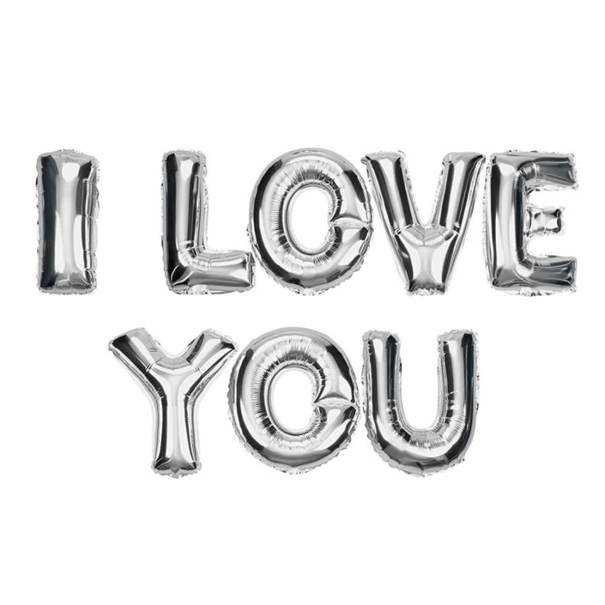 FOLYO BALON I LOVE YOU SET GÜMÜŞ RENK