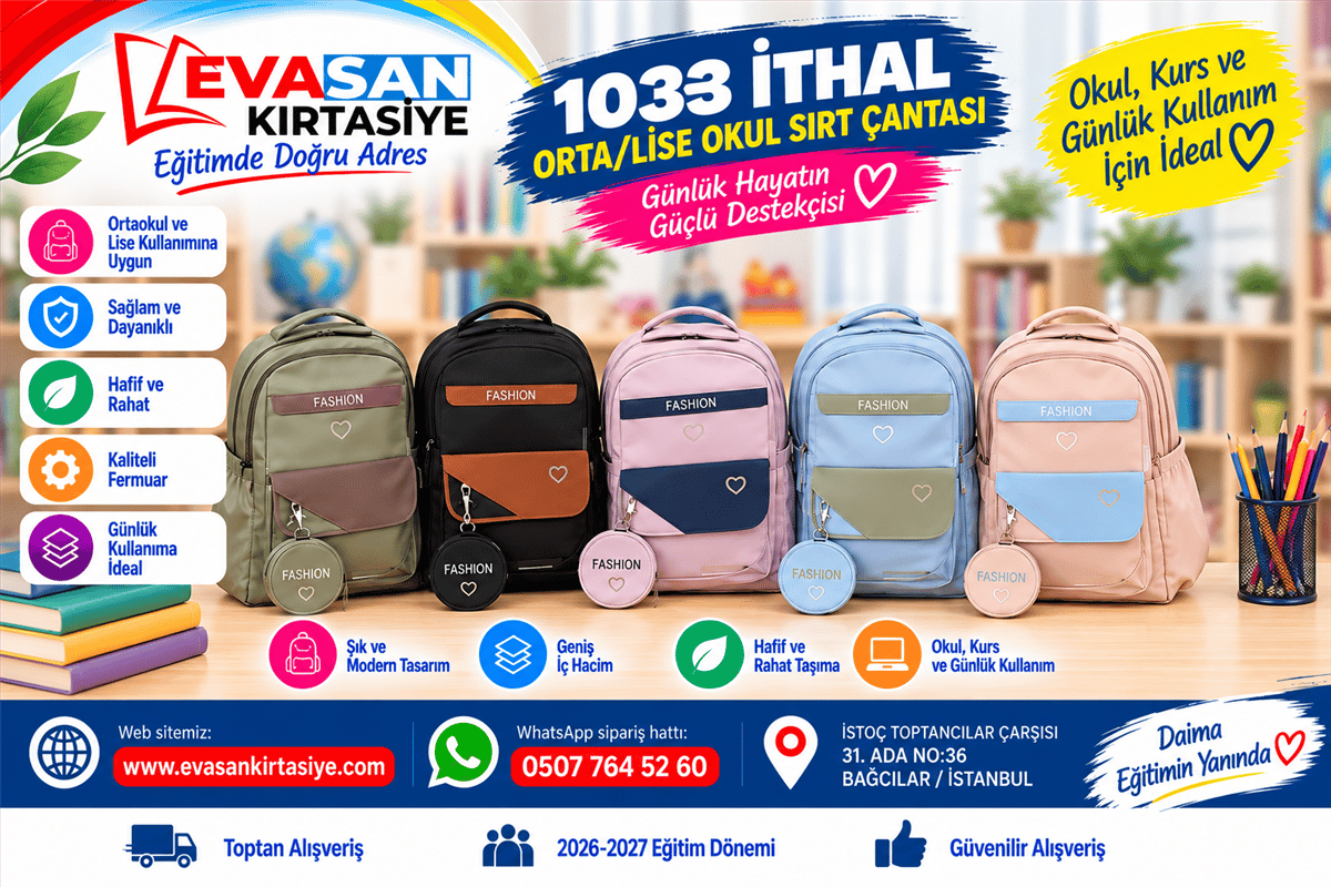GMS 1033 ORTAOKUL/LİSE SIRT ÇANTASI