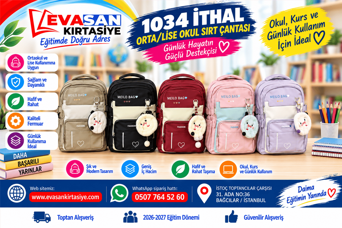 GMS 1034 ORTAOKUL/LİSE SIRT ÇANTASI