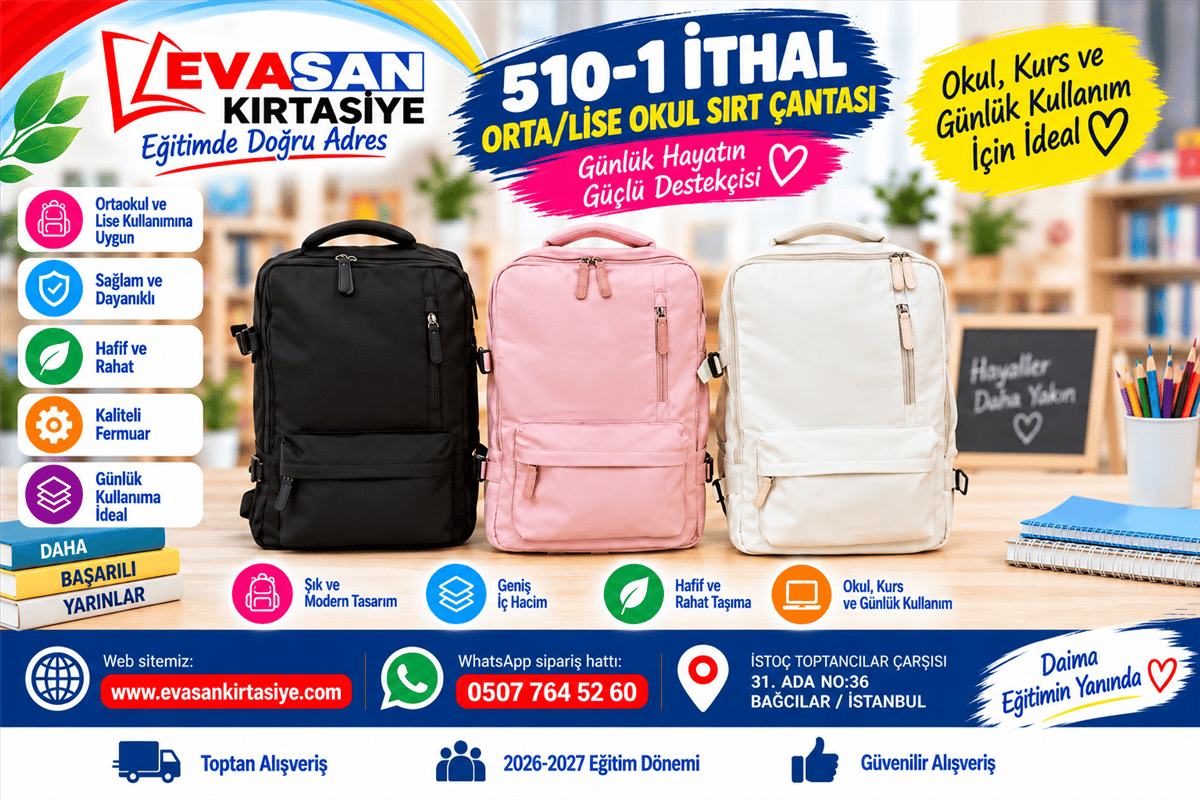 GMS 510-1 ORTAOKUL/LİSE SIRT ÇANTASI
