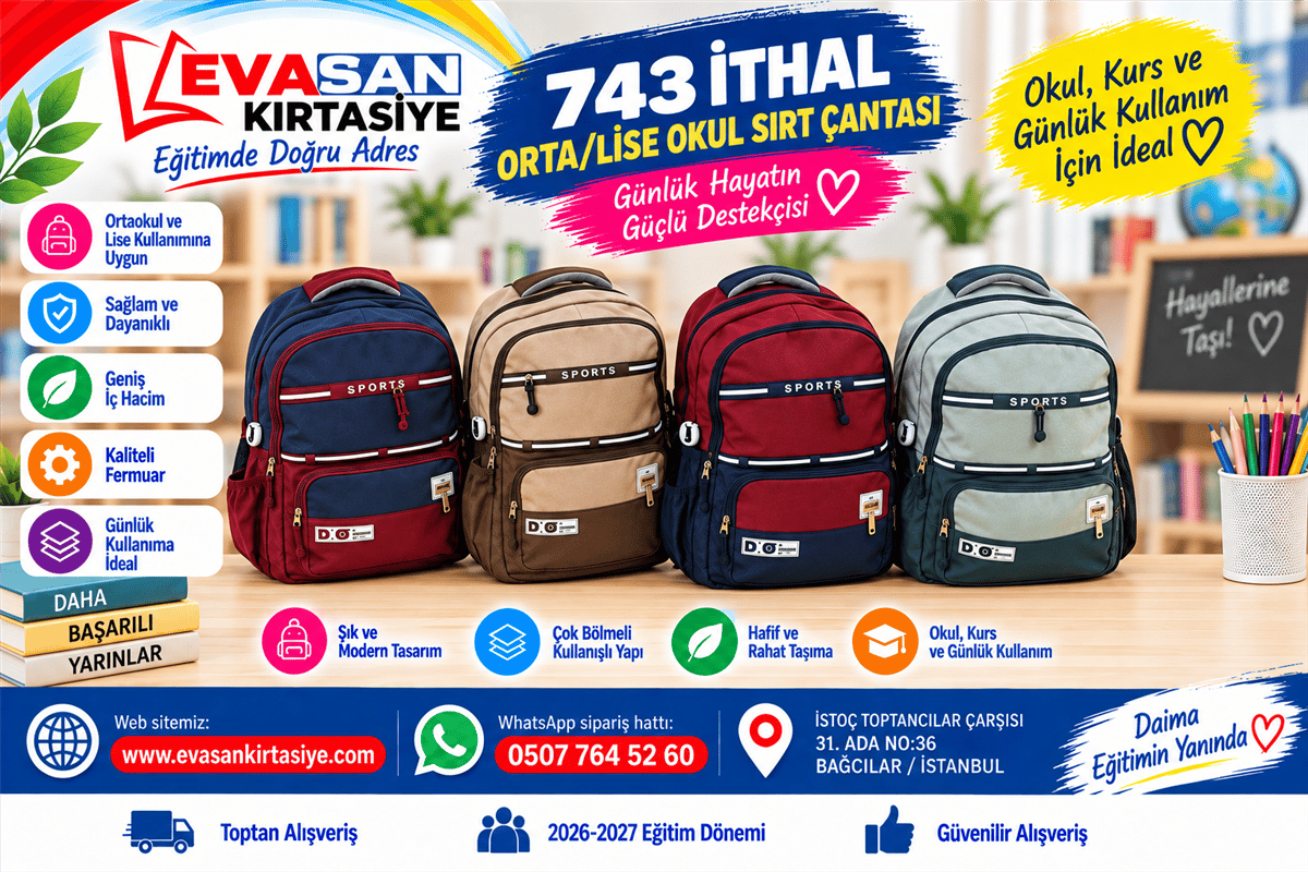 GMS 743 ORTAOKUL/LİSE SIRT ÇANTASI