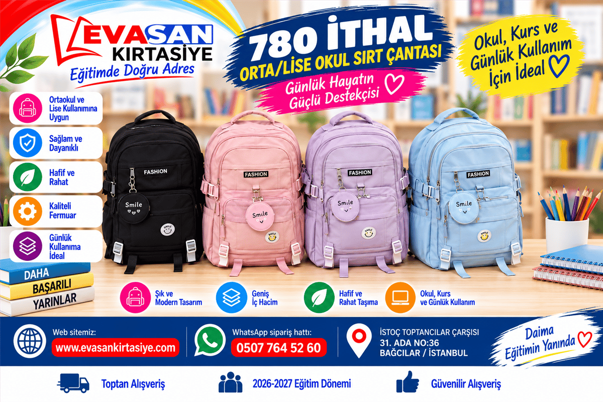 GMS 780 ORTAOKUL/LİSE SIRT ÇANTASI