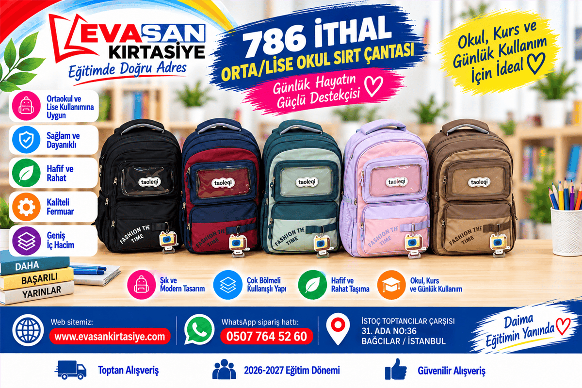 GMS 786 ORTAOKUL/LİSE SIRT ÇANTASI