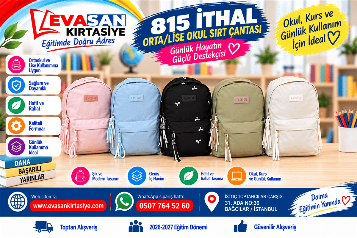 GMS 815 ORTAOKUL/LİSE SIRT ÇANTASI