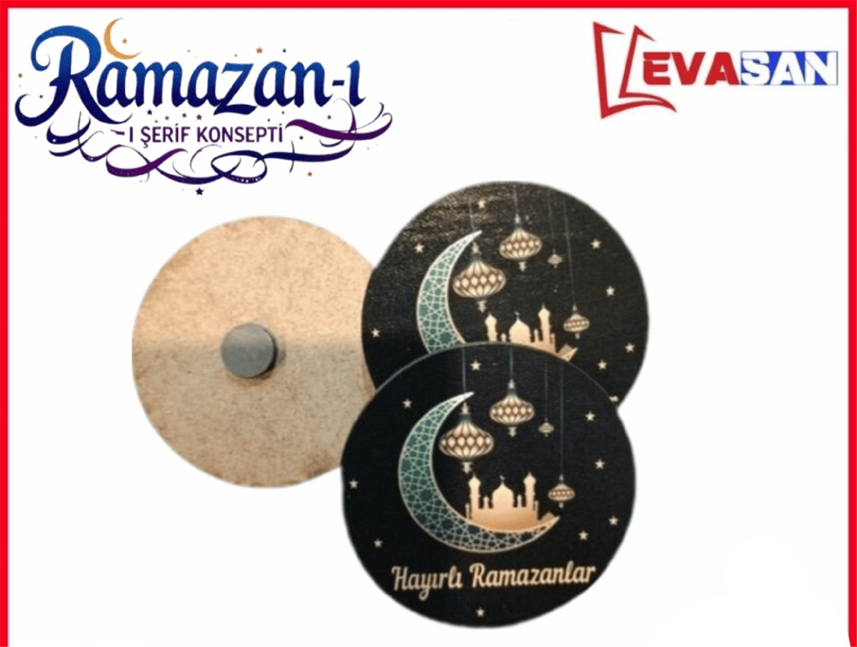 HAYIRLI RAMAZANLAR AHŞAP 5 Lİ MAGNET