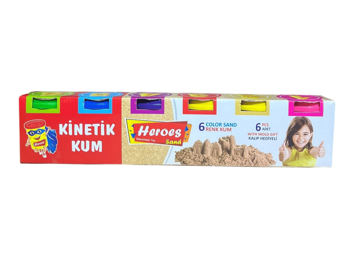 HEROES KUM-023 6 RENK BARDAK KİNETİK KUM 