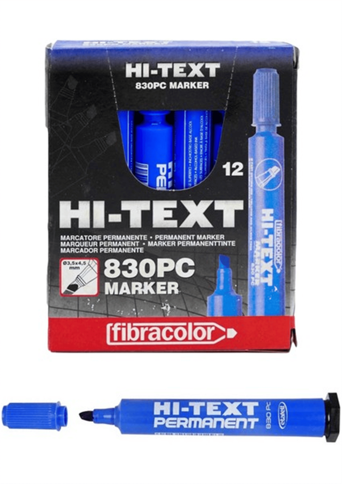 Hİ-TEXT YUVARLAK UÇ KOLİ KALEMİ MAVİ PK:12 Lİ