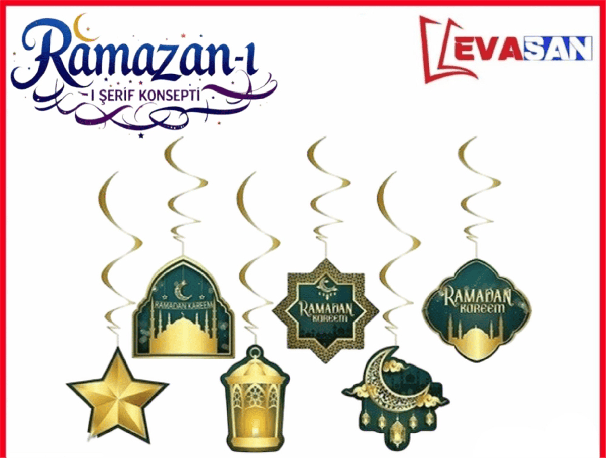 HOŞGELDİN RAMAZAN 6 LI TAVAN SÜS