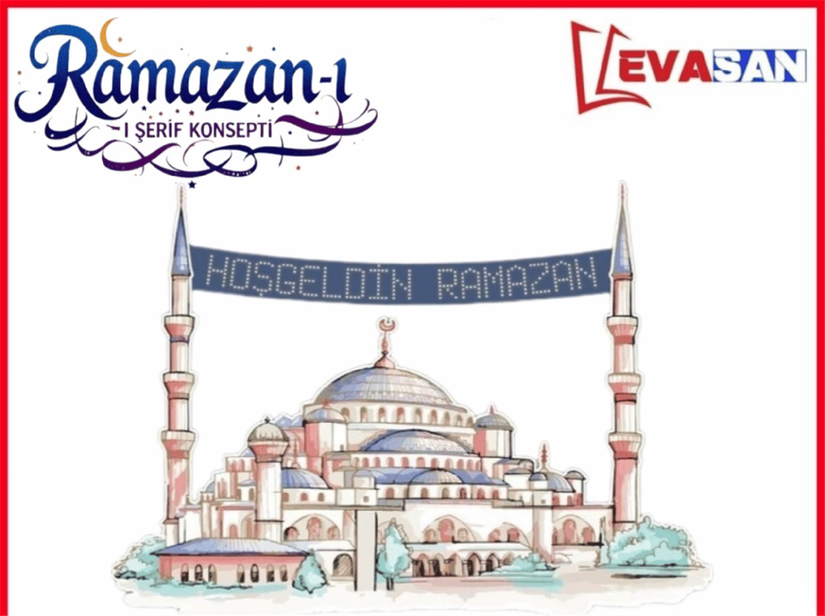 HOŞGELDİN RAMAZAN AYASOFYA CAMİİ MAKETİ 125*90 CM