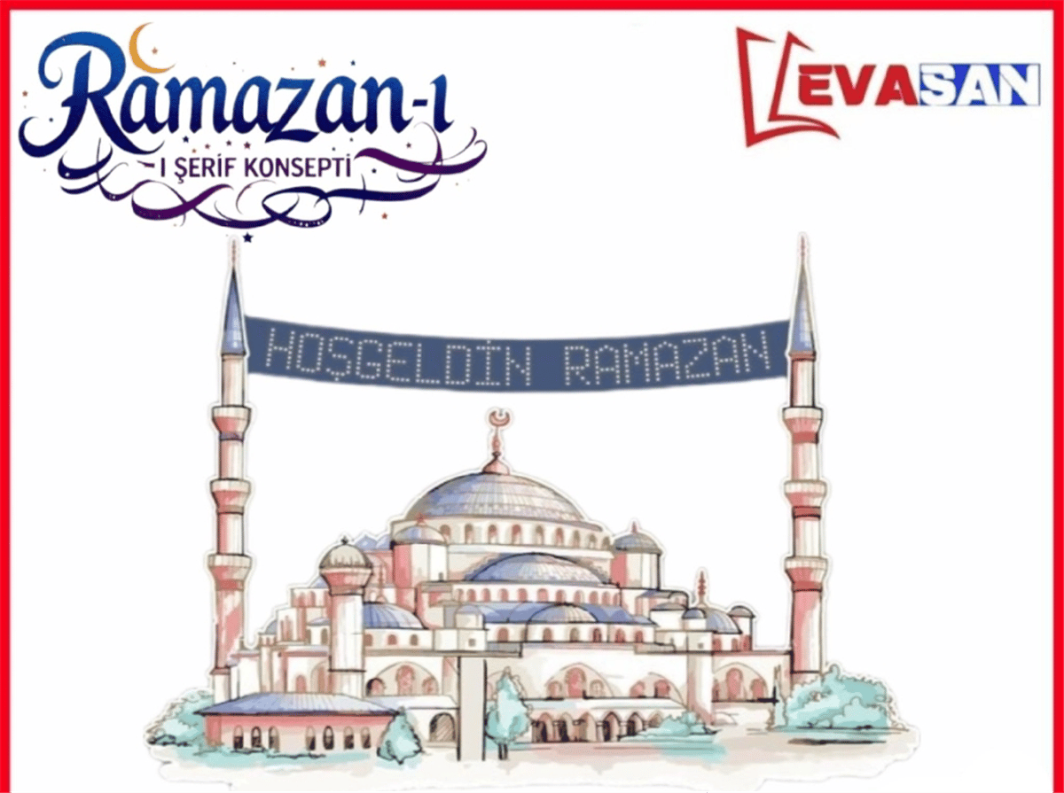 HOŞGELDİN RAMAZAN AYASOFYA CAMİİ MAKETİ 125*90 CM