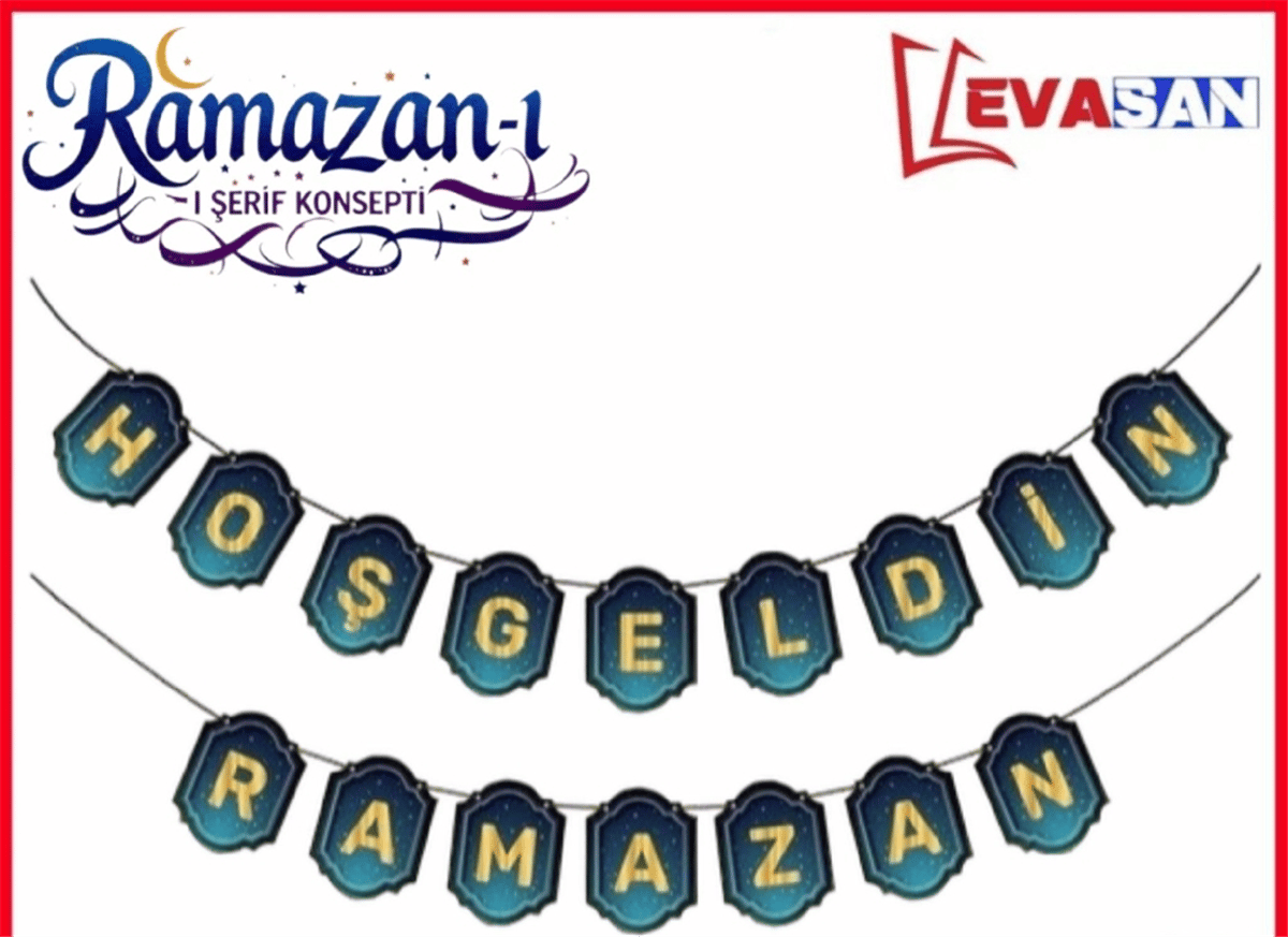 HOŞGELDİN RAMAZAN YALDIZLI BANNER LACİVERT