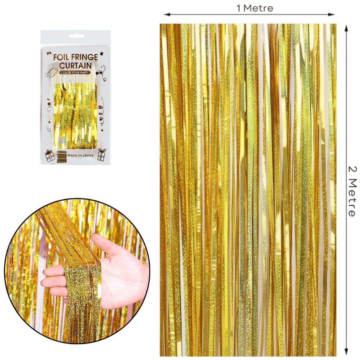 İTHAL METALİZE HOLOGRAM GOLD ARKA PLAN PERDESİ 2*1m
