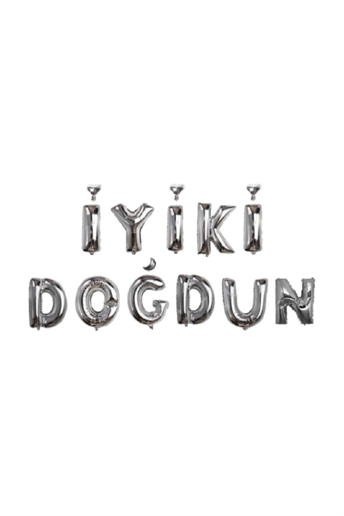 İYİKİ DOĞDUN GÜMÜŞ SET FOLYO BALON 16 İNÇ