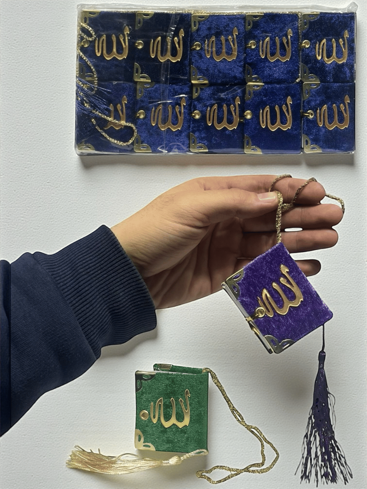 KADİFE MİNİ KURAN (ASKILI+PÜSKÜLLÜ) PK:12Lİ