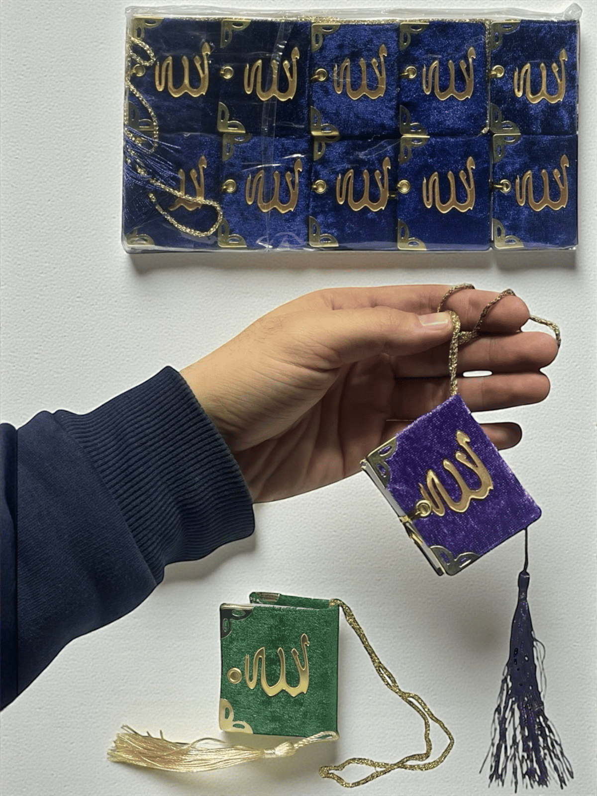 KADİFE MİNİ KURAN (ASKILI+PÜSKÜLLÜ) PK:12Lİ