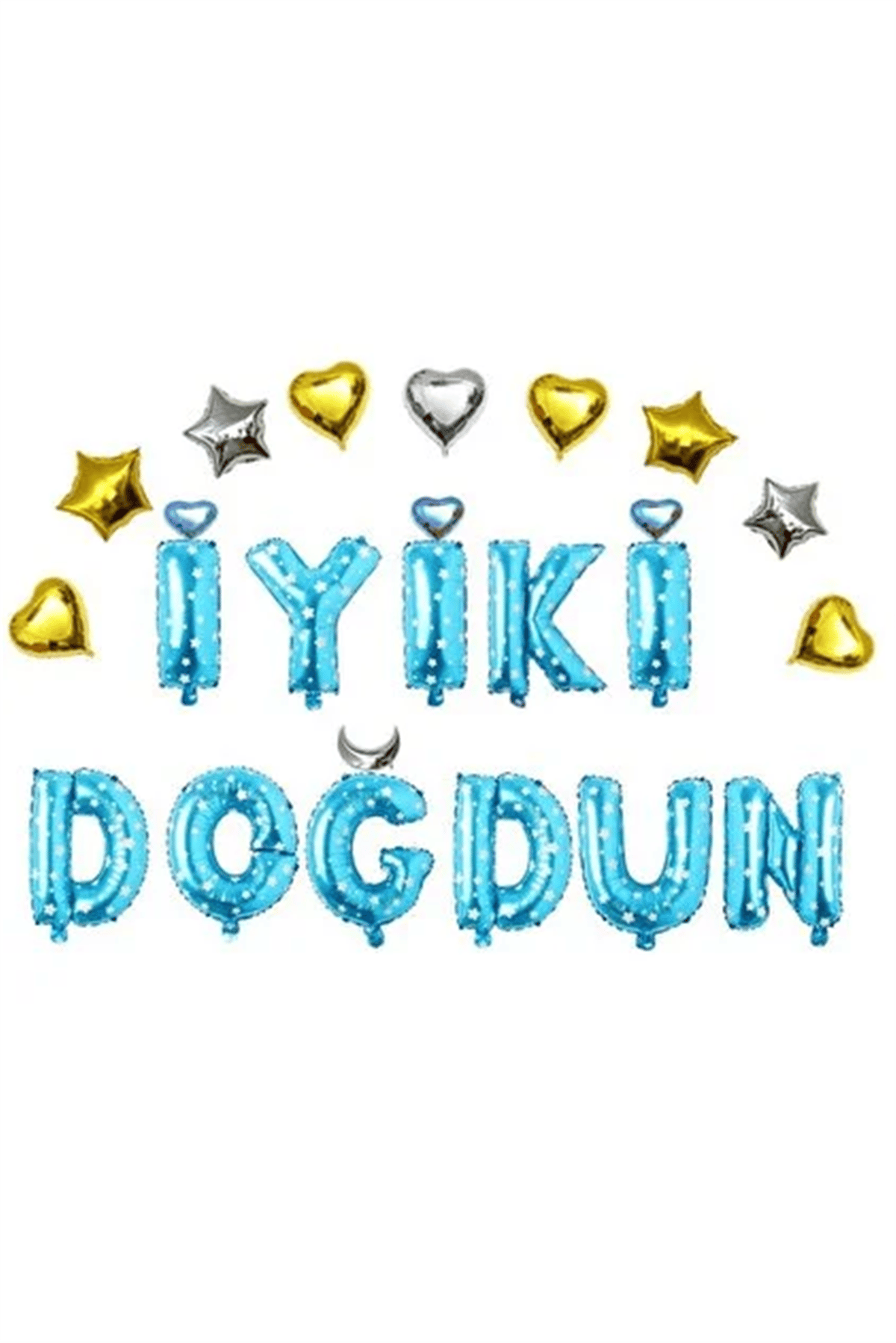 KALPLİ İYİKİ DOĞDUN MAVİ SET BALON