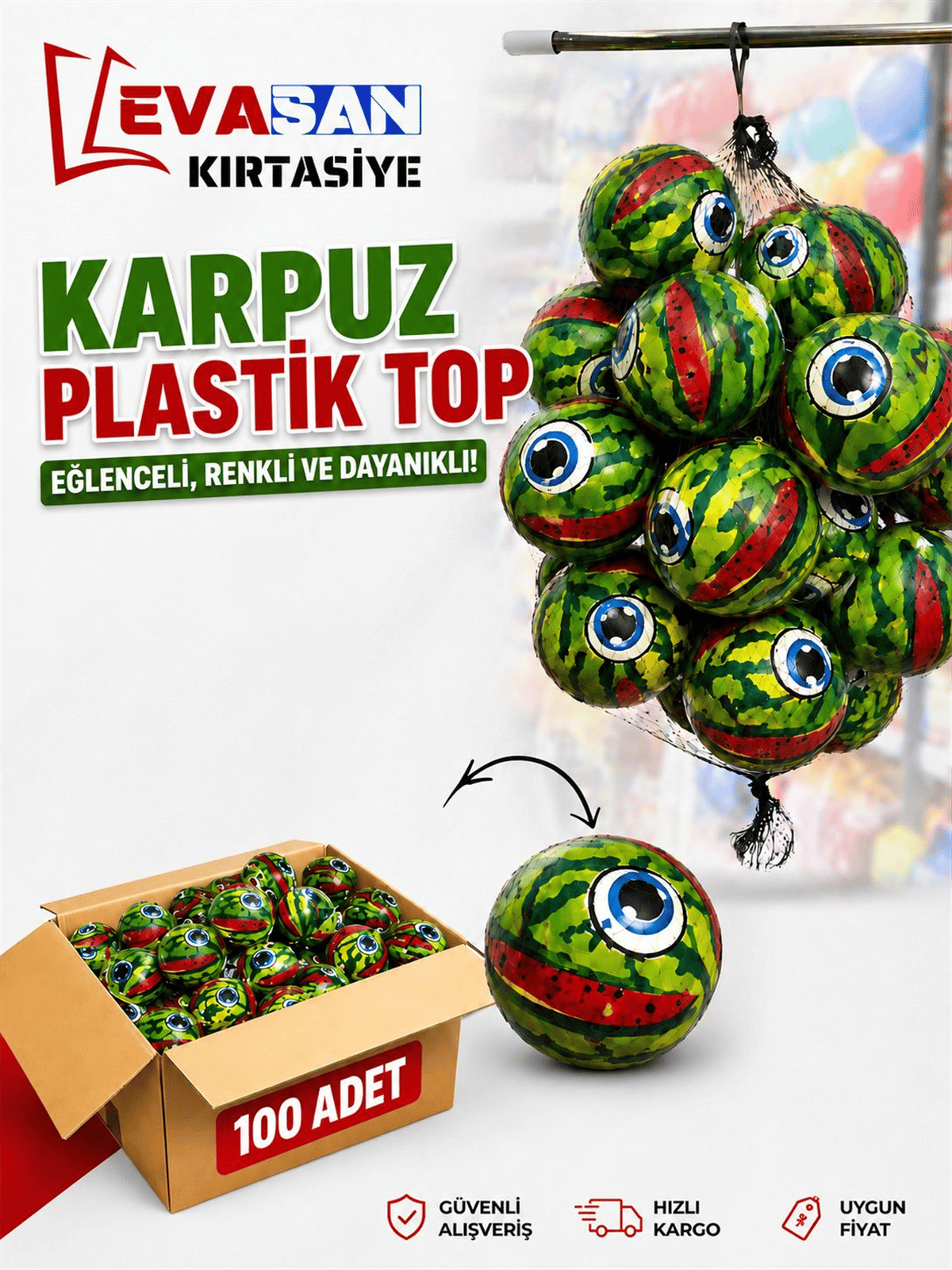 KARPUZ PLASTİK TOP*100