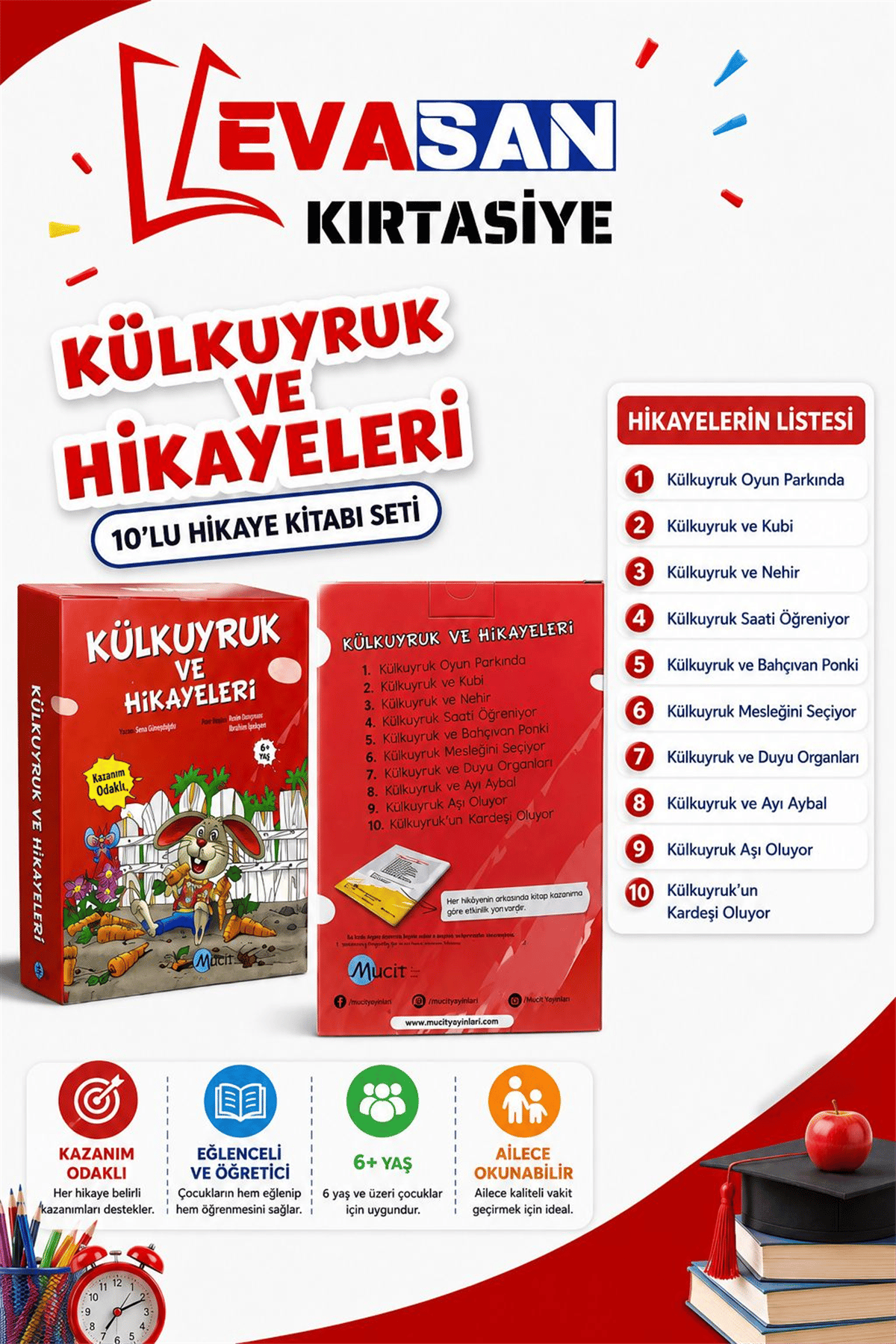 KÜLKUYRUK VE HİKAYELERİ 10 LU HİKAYE KİTABI SETİ 
