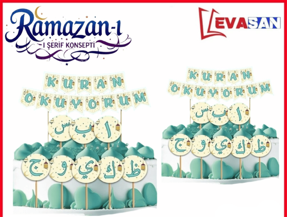 KURAN OKUYORUM PASTA DEKOR SETİ