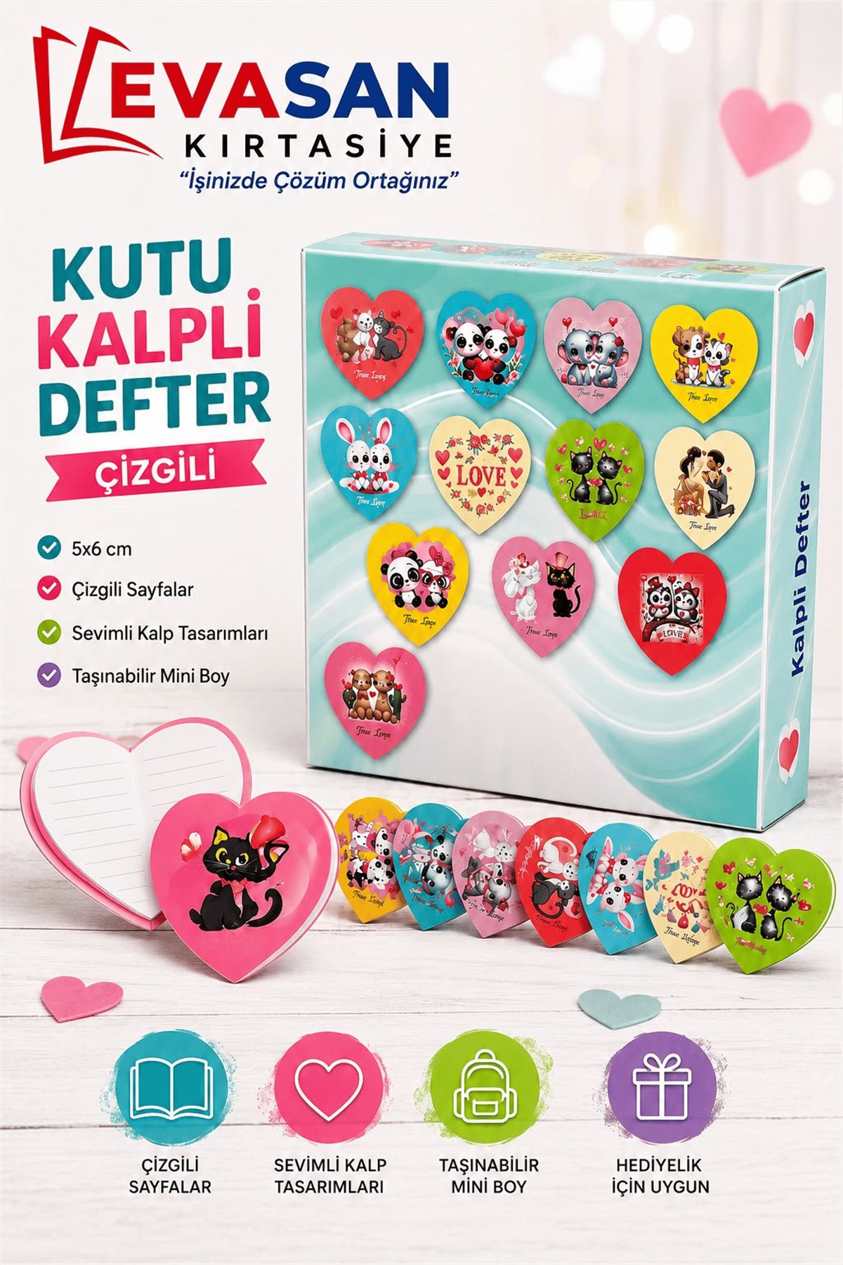 KUTU KALPLİ DEFTER ÇİZGİLİ 5x6 PK:48 Lİ