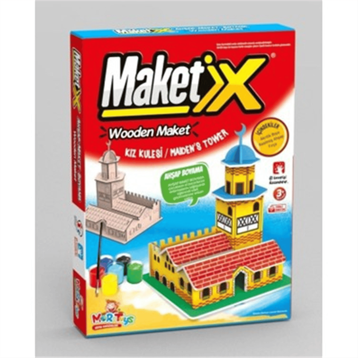 MAKETİX ARABA AHŞAP BOYAMA SETİ 