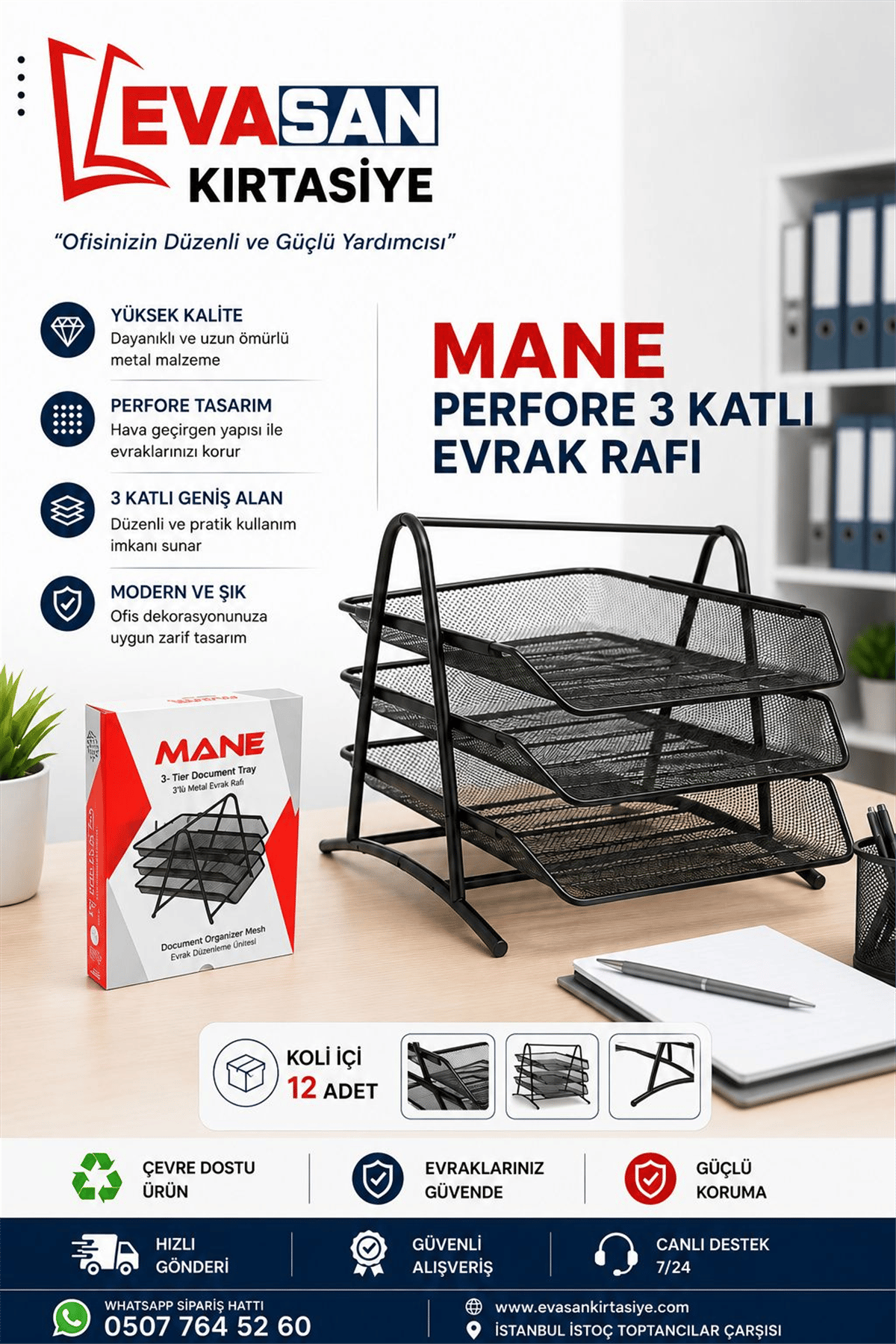MANE PERFORE 3 KATLI EVRAK RAFI 