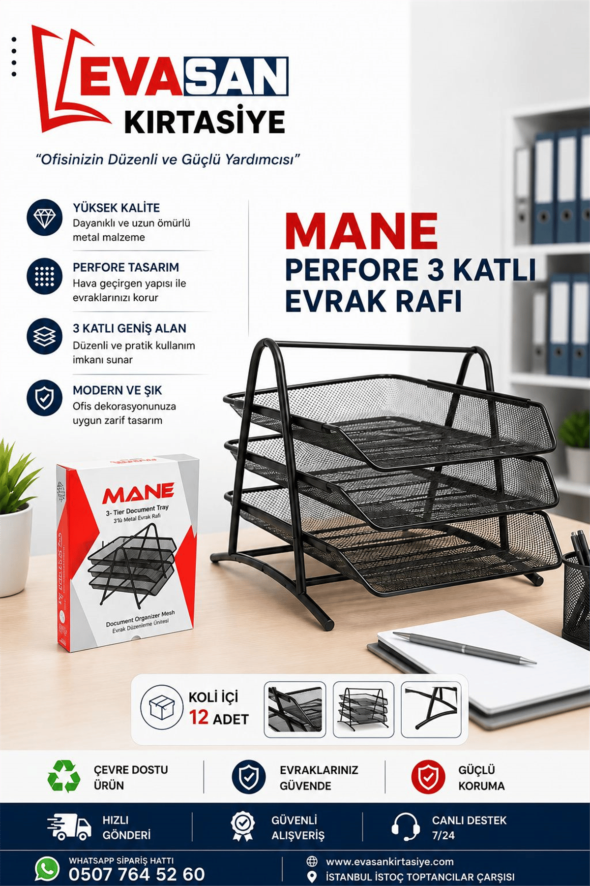 MANE PERFORE 3 KATLI EVRAK RAFI 