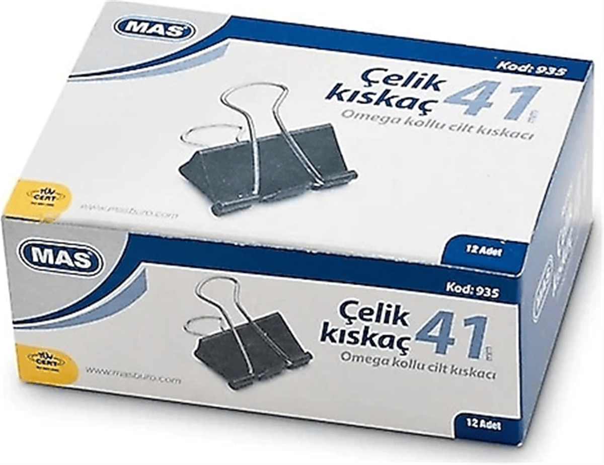 MAS 935 ÇELİK KISKAÇ 41 MM.PK:12 Lİ