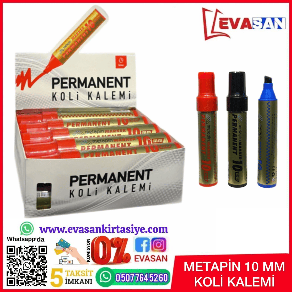 METAPİN PERMANENT KOLİ KALEMİ 10 ML. PK:10 LU
