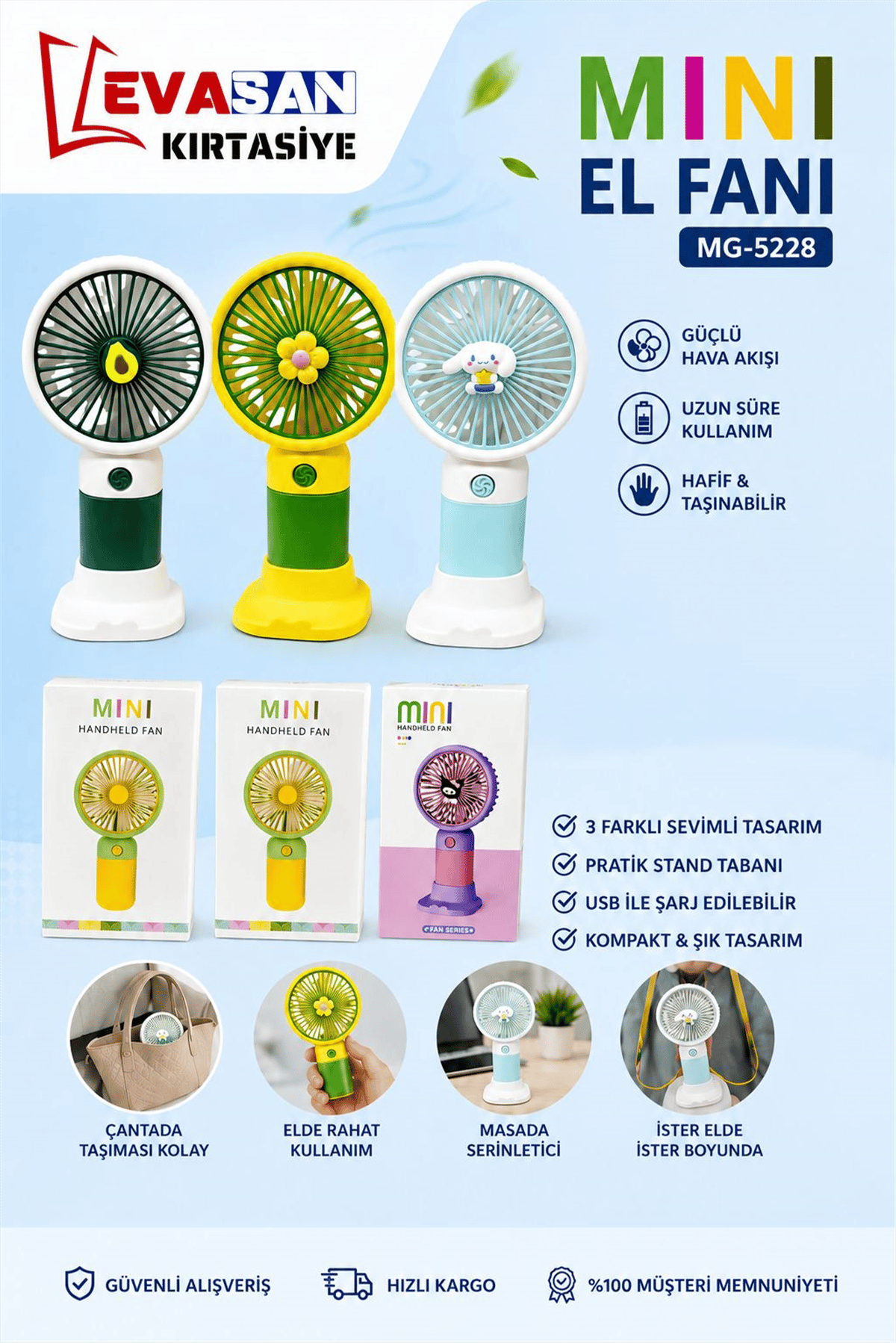 MG-5228 MİNİ EL FANI 