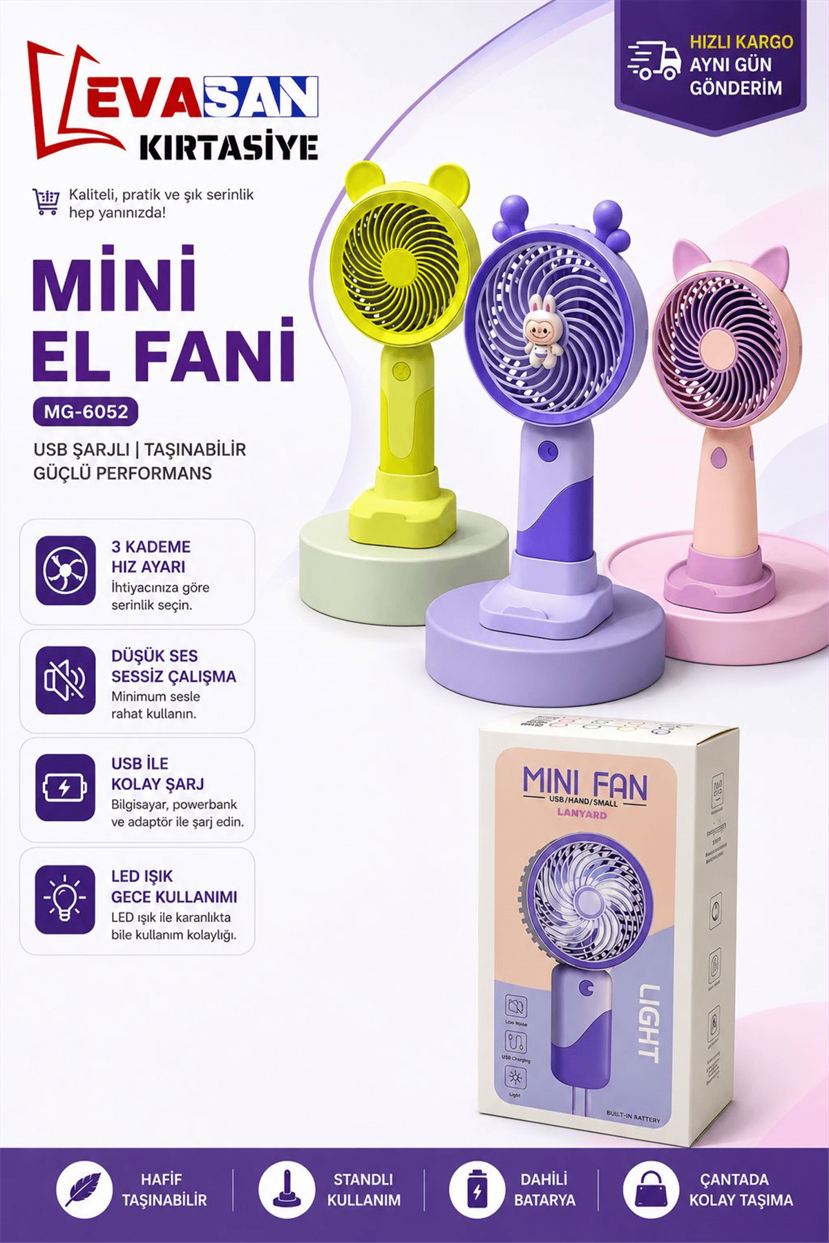 MG-6052 MİNİ EL FANI 