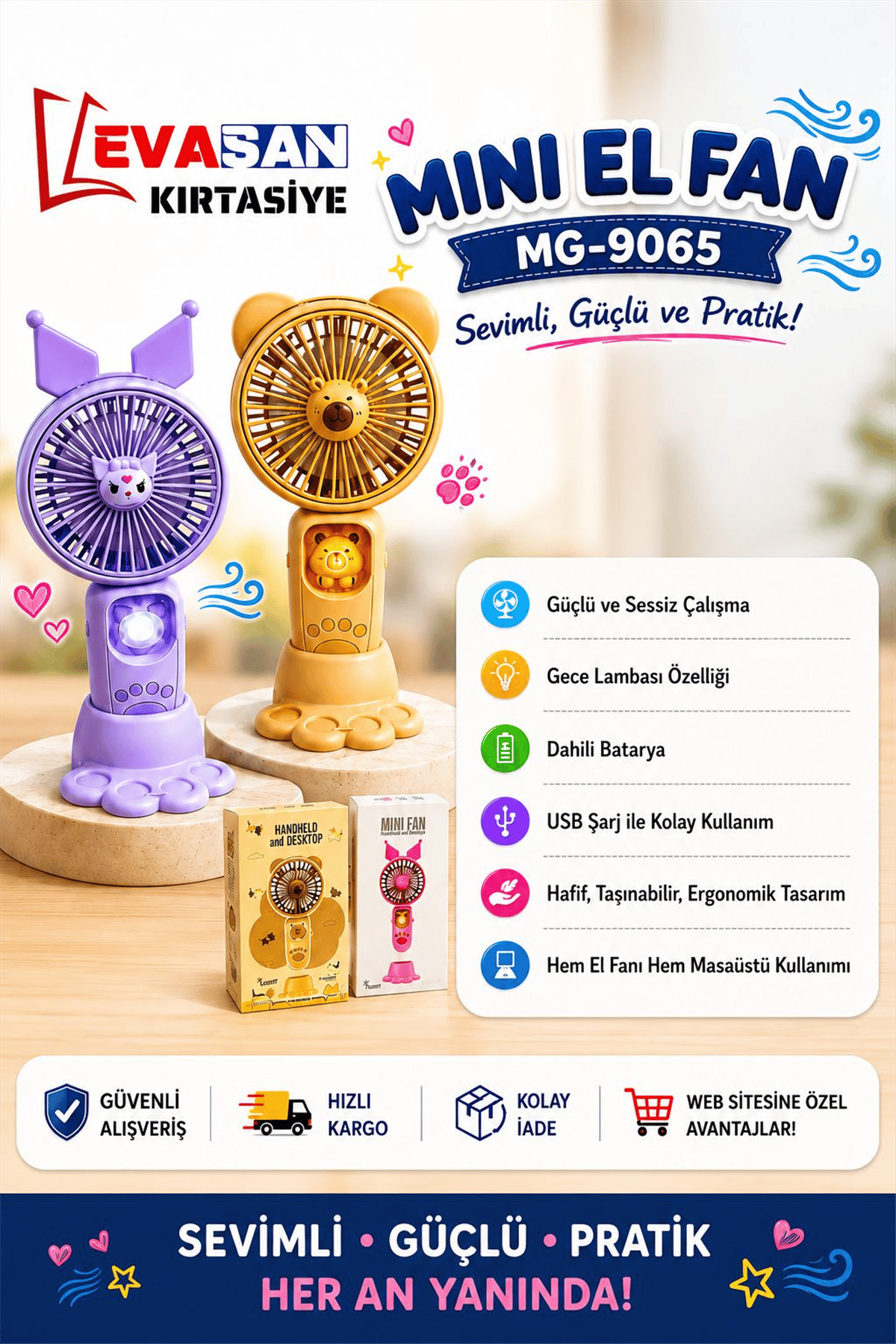 MG-9065 MİNİ EL FANI 