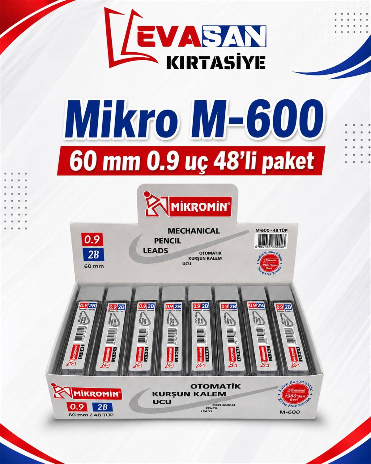 MİKRO M-600 MİN 60 MM KISA 0.9 48 Lİ PK. *2880
