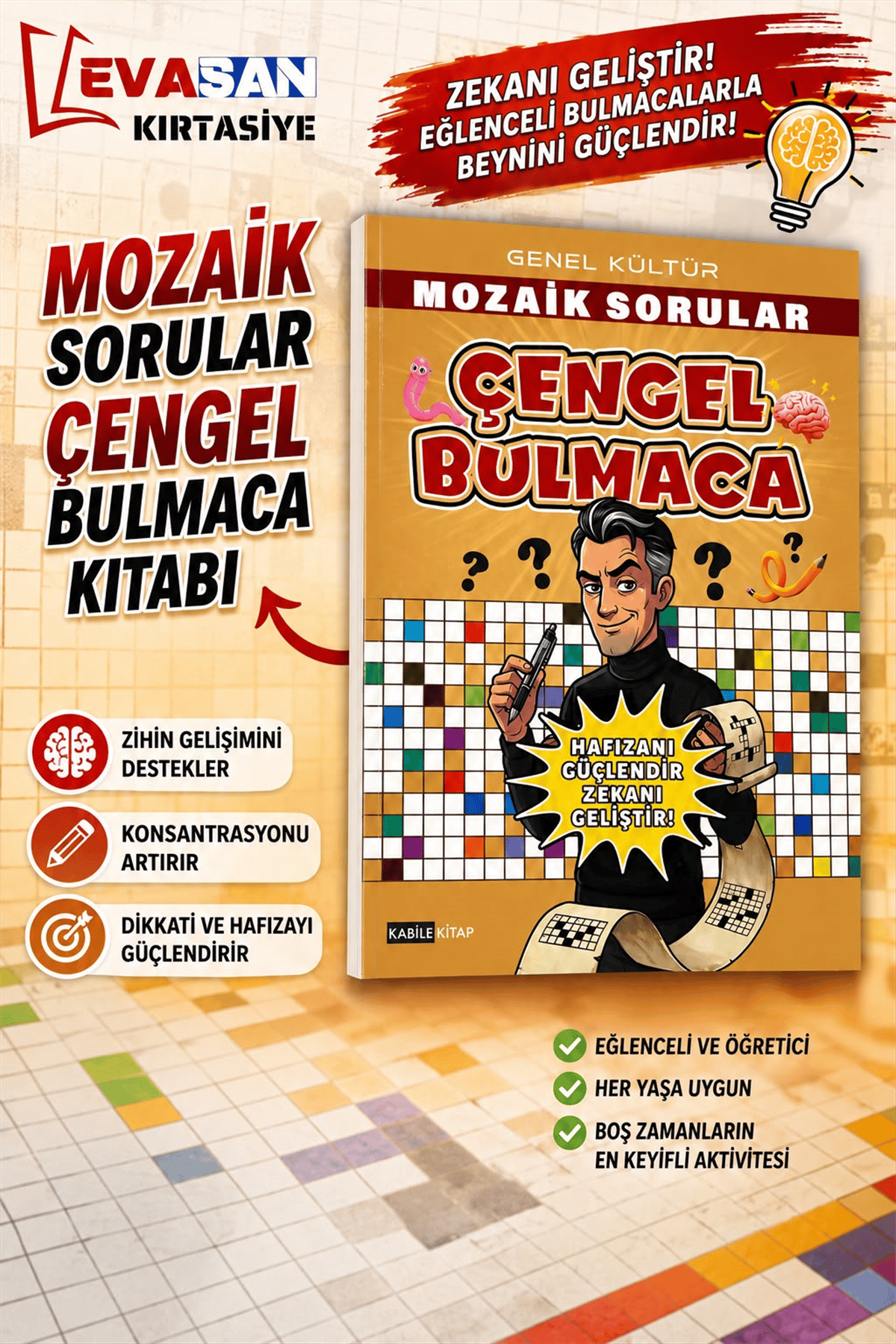 MOZAİK SORULAR ÇENGEL BULMACA 127 SAYFA 