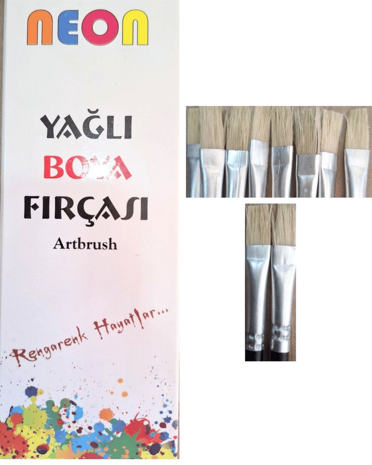 NEON 0117 YAĞLI BOYA FIRÇASI NO:4 PK:12 Lİ