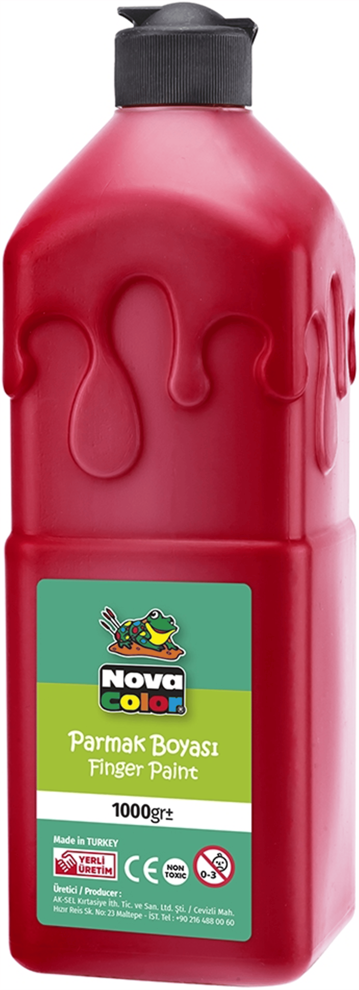 NOVA COLOR PARMAK BOYASI 1 KG KIRMIZI