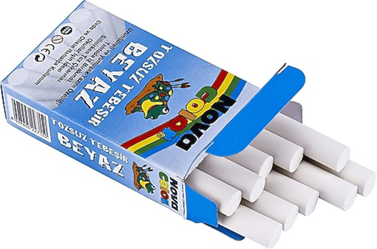 NOVACOLOR  NC-4110 BEYAZ TEBEŞİR 10 LU