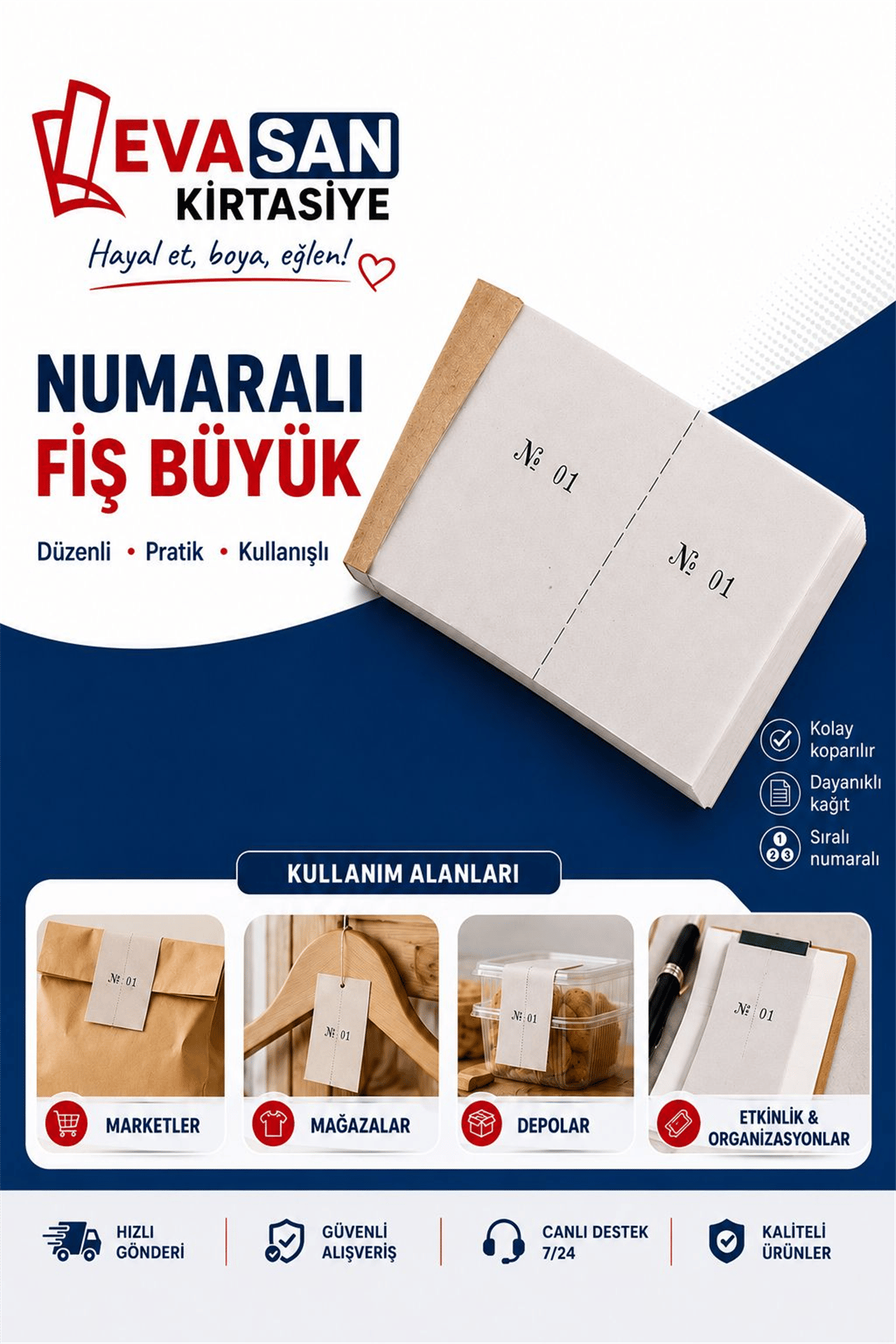 NUMARALI FİŞ BÜYÜK 24  LÜ