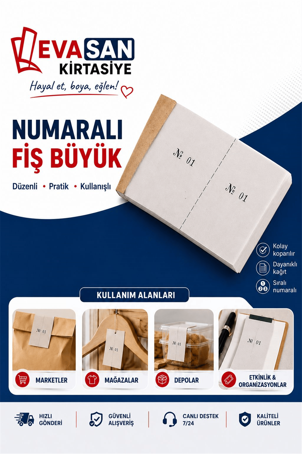 NUMARALI FİŞ BÜYÜK 24  LÜ