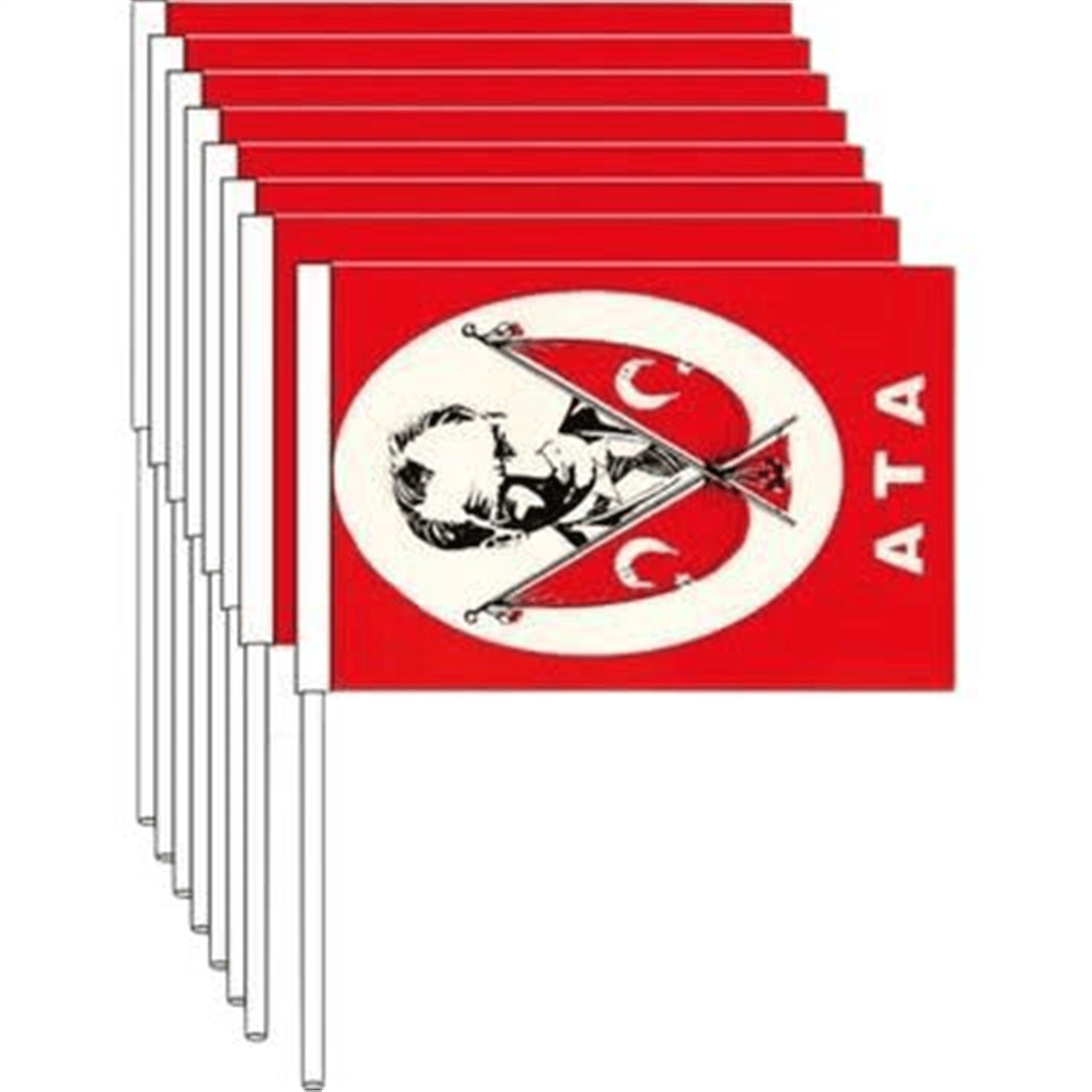 ORM KÜÇÜK SOPALI KAĞIT BAYRAK PK:80 Lİ (ATALI)
