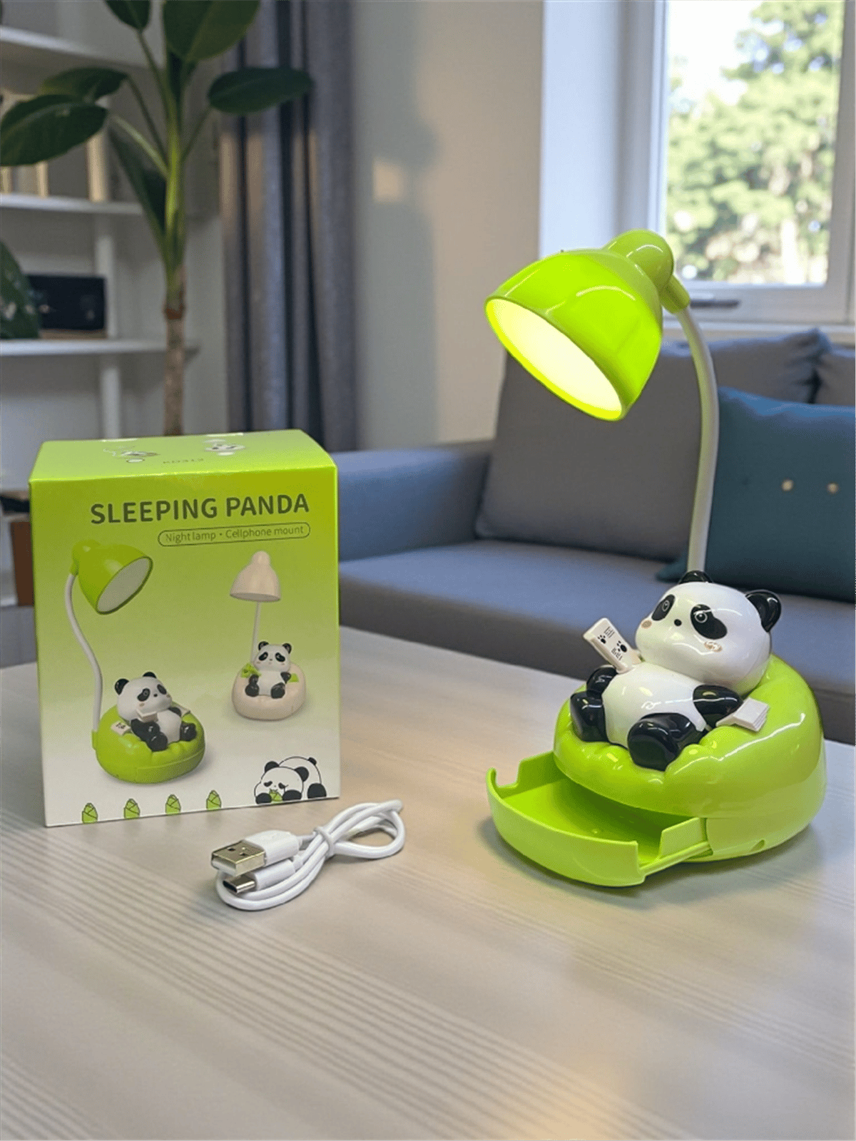 PANDA KİTAP OKUMA VE MASA LAMBASI (TELEFON TUTUCULU VE ÇEKMECELİ) KOD KD312
