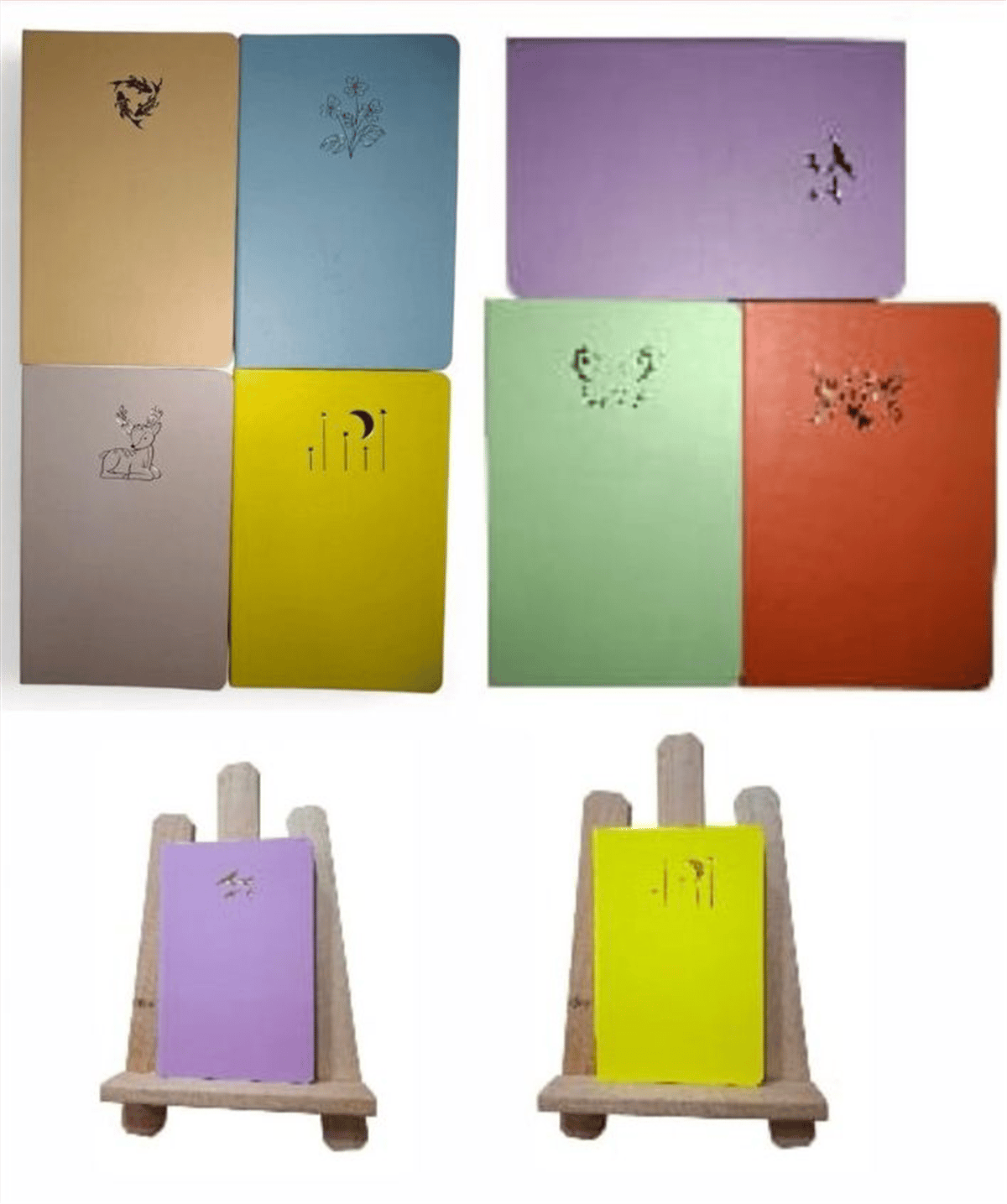 PASTEL RENK YALDIZ BASKILI 160 SY SERT KAPAK 14*21 ÇİZGİLİ DEFTER