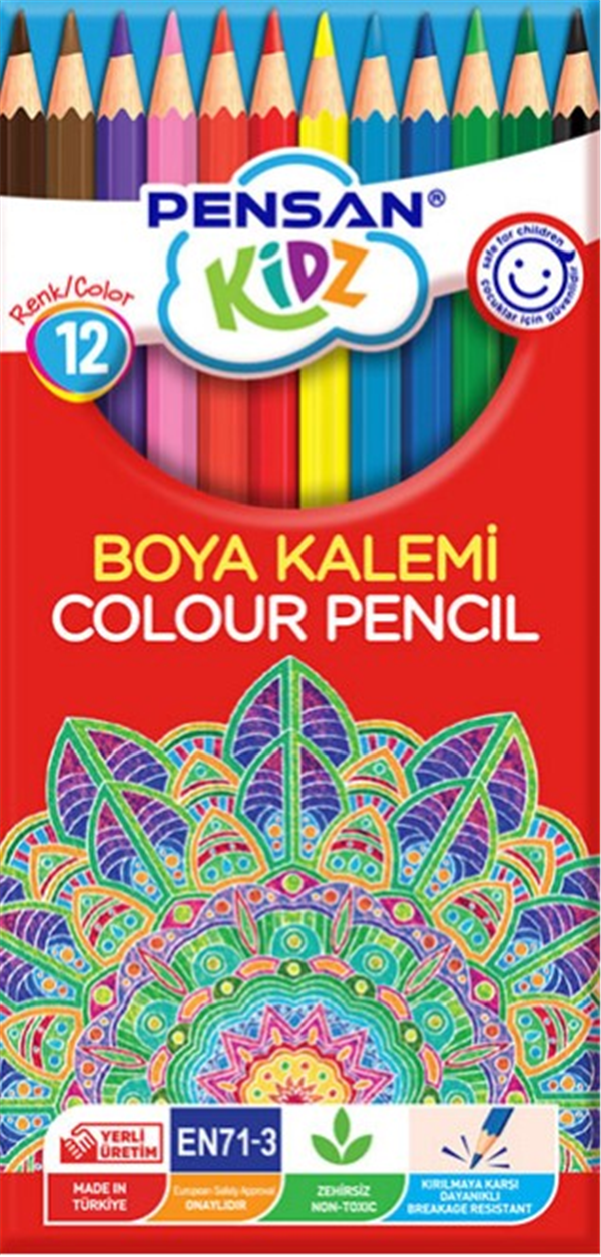 PENSAN 12 RENK KURU BOYA PK:12 Lİ *288