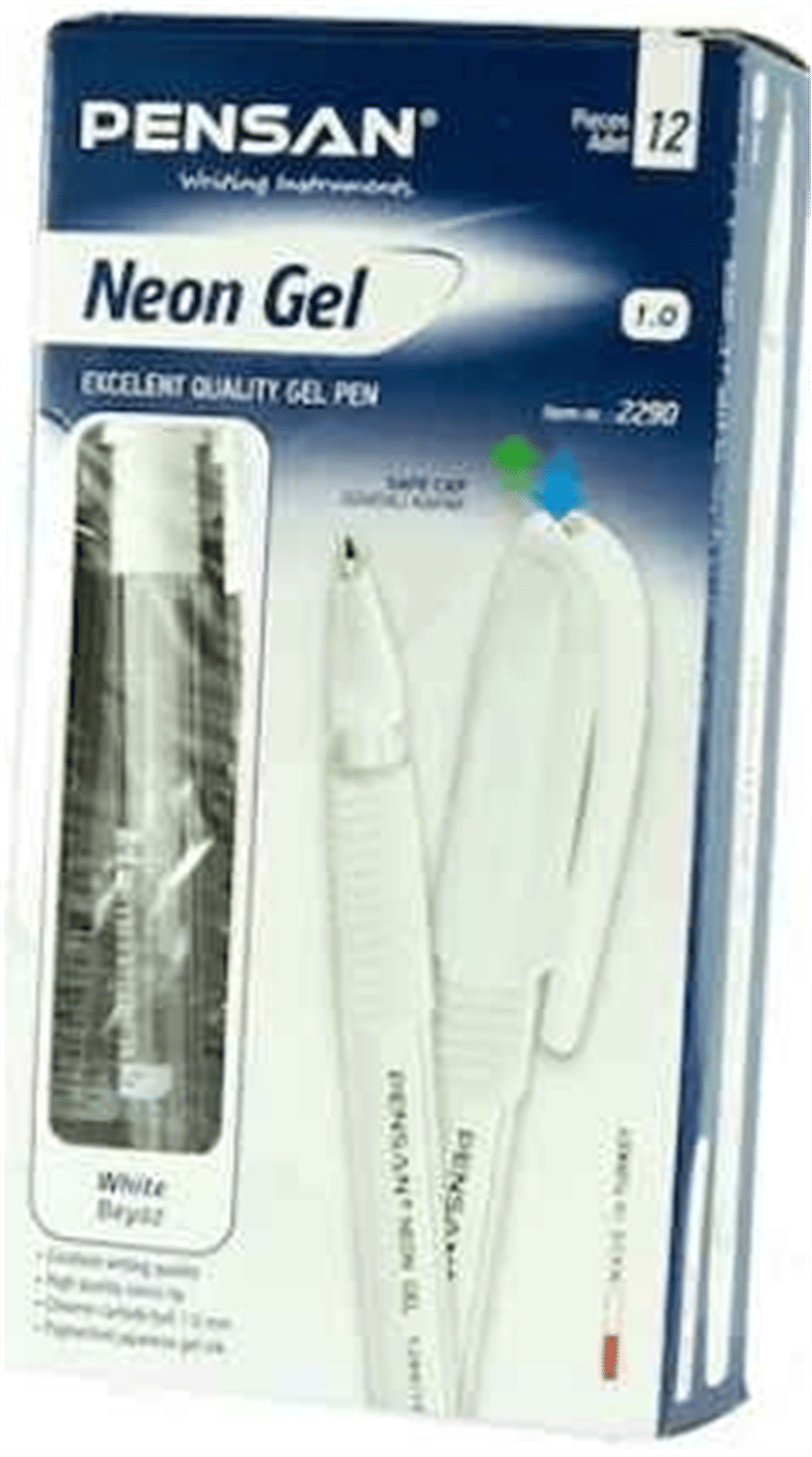 PENSAN 2229 NEON JEL KALEM BEYAZ 1MM 12 Lİ PK