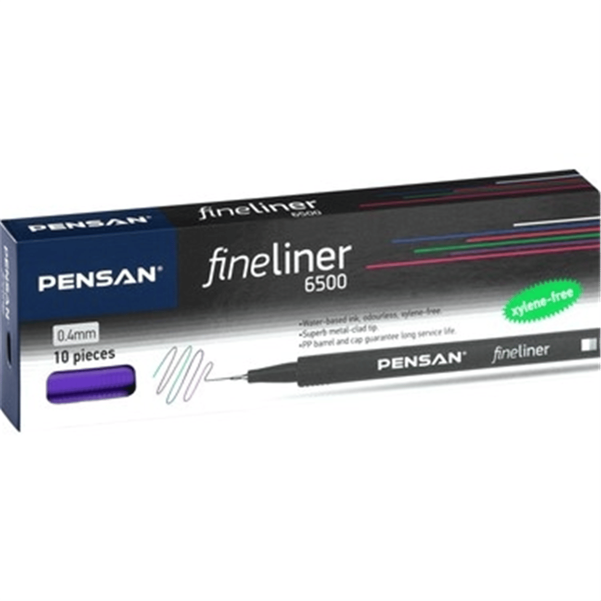 PENSAN 6500 FİNELİNER SİYAH KALEM 10 LU