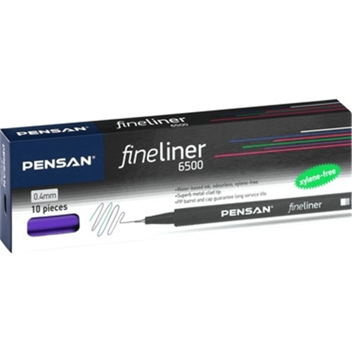 PENSAN 6500 FİNELİNER SİYAH KALEM 10 LU