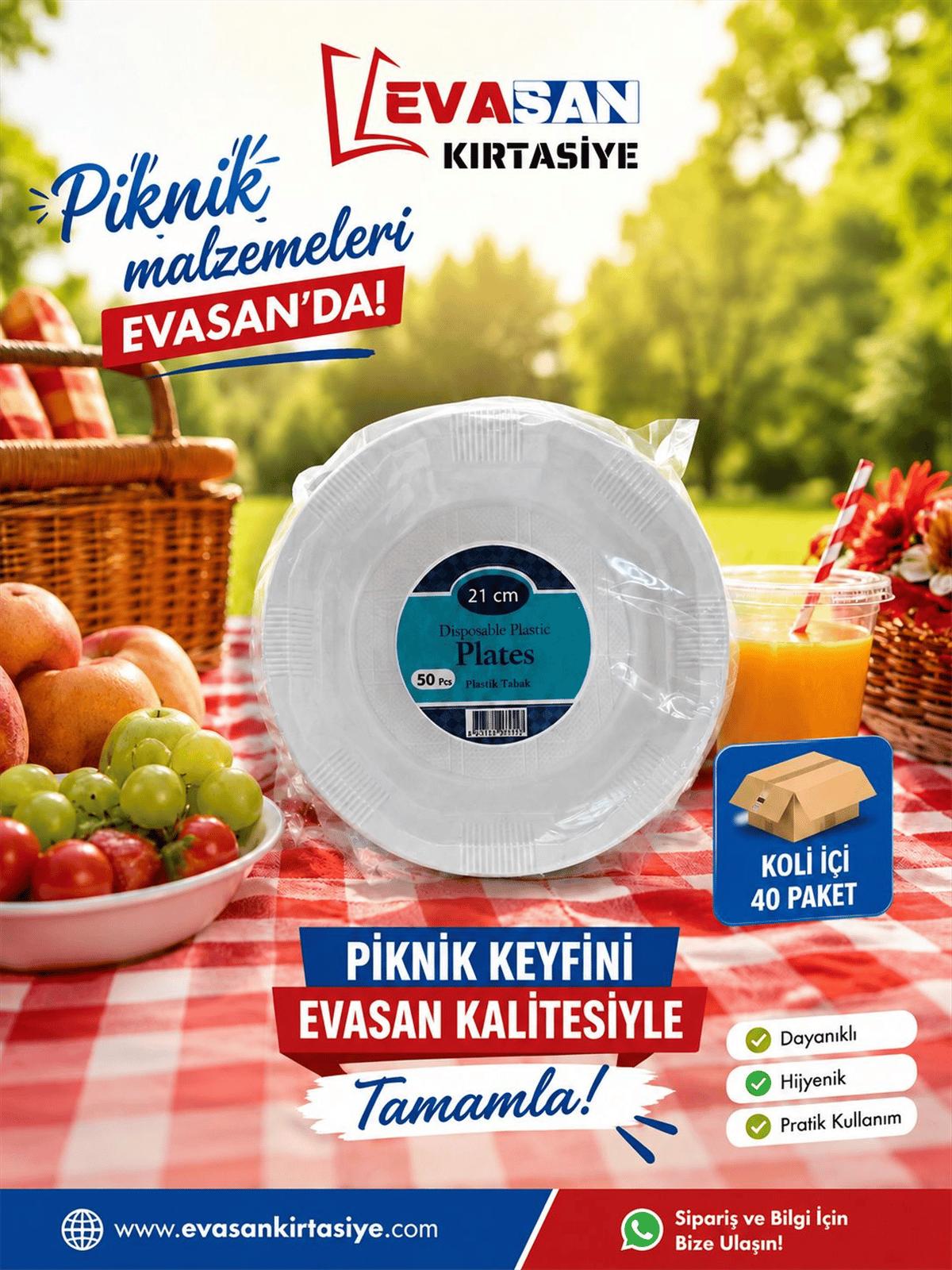 PLASTİK TABAK 21 CM PK:50 Lİ