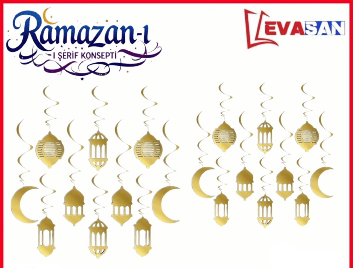 RAMAZAN 3D 10 LU TAVAN SÜS GOLD