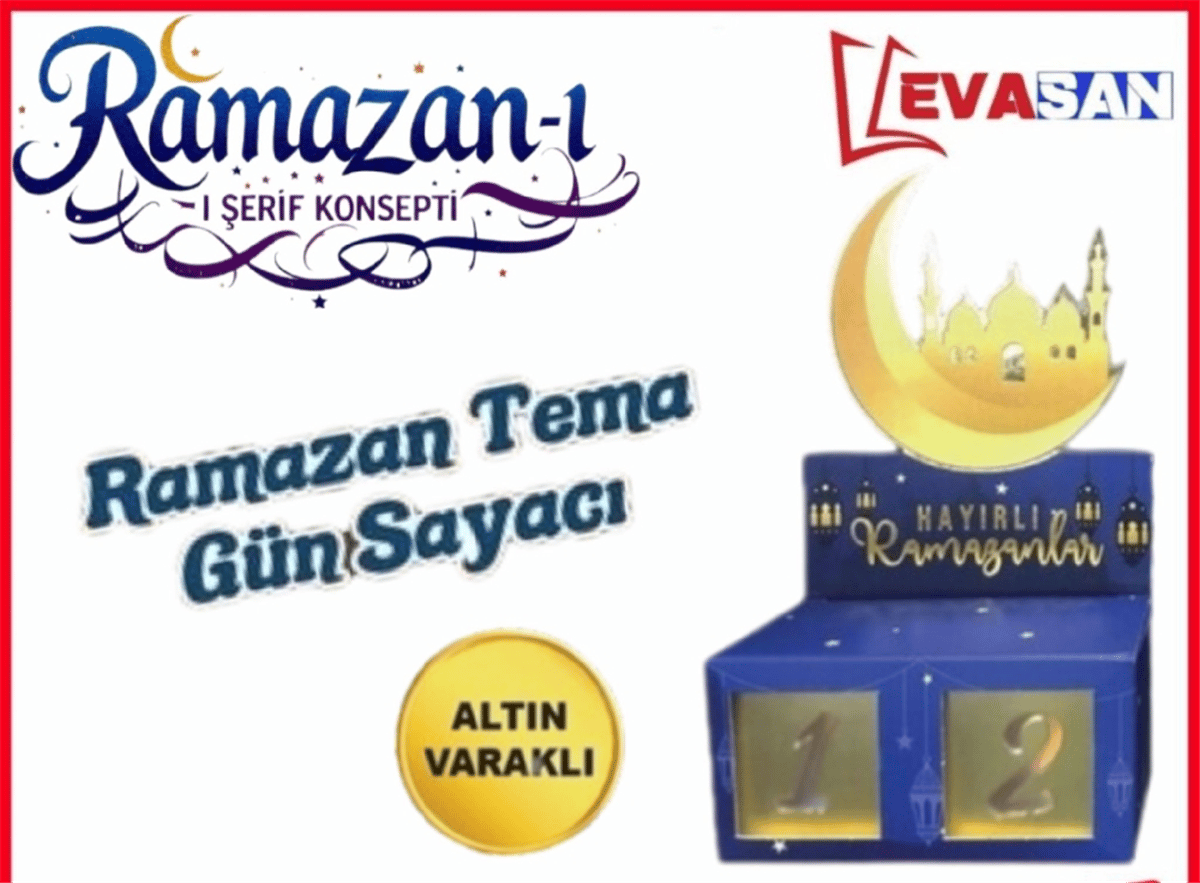 RAMAZAN TEMALI GÜN SAYACI (ALTIN VARAKLI)