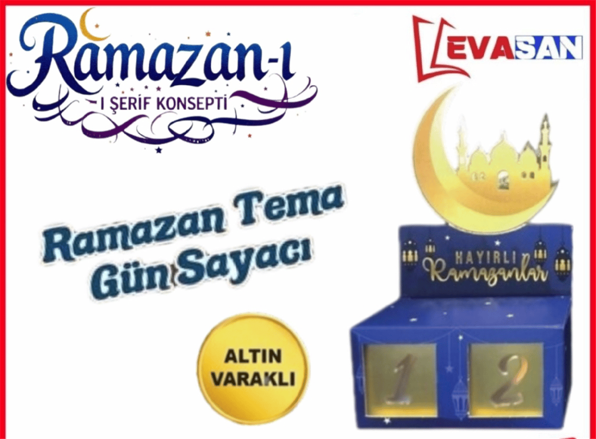 RAMAZAN TEMALI GÜN SAYACI (ALTIN VARAKLI)